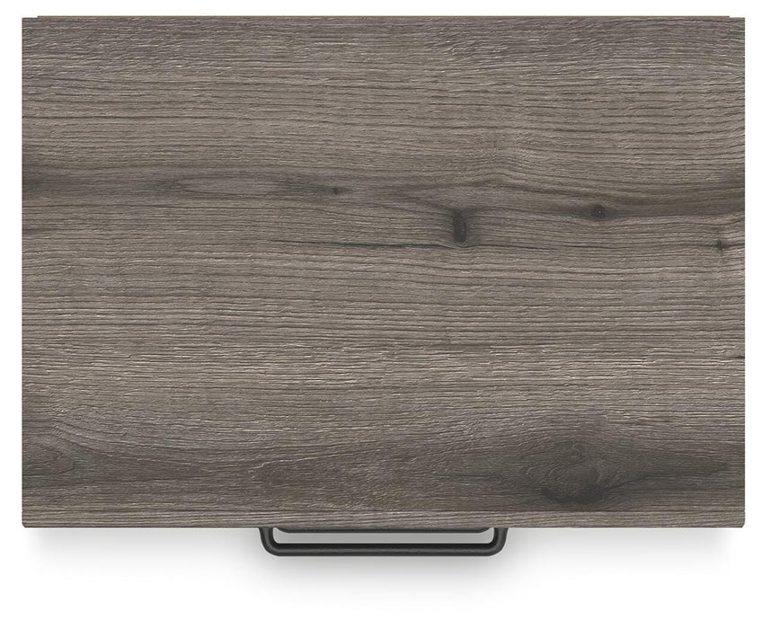 Graystorm Full Panel Bed with Storage, Dresser, Mirror and Nightstand