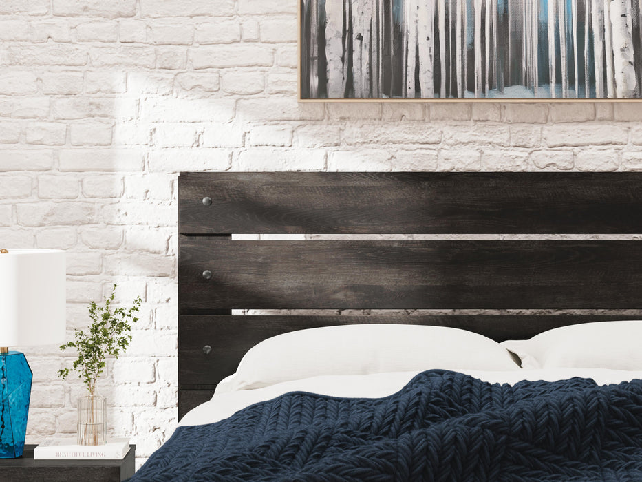 Hollivern Queen Panel Bed, Dresser, Mirror, Chest and Nightstand