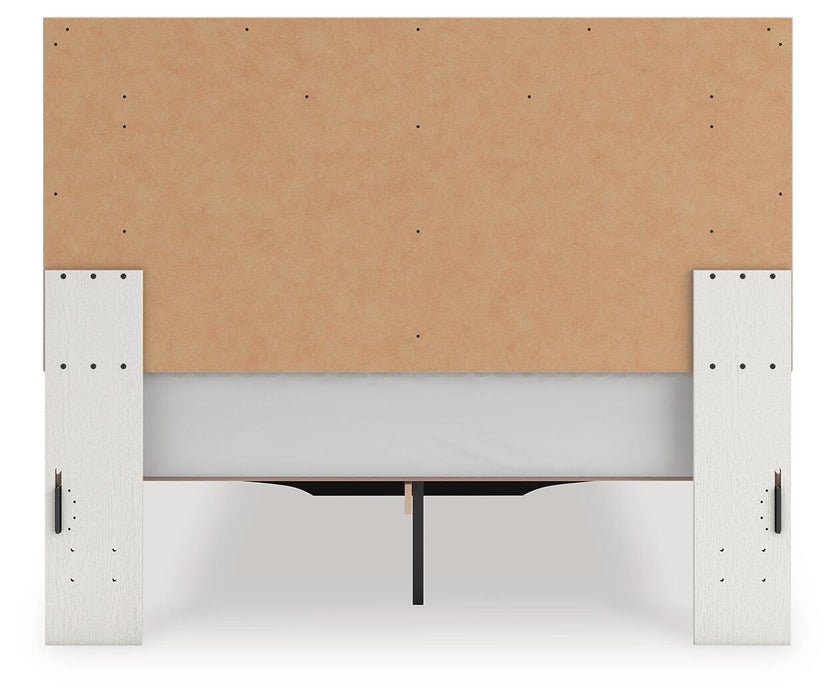 Zuraleus Queen Upholstered Panel Platform Storage Bed, Dresser, Mirror and Nightstand