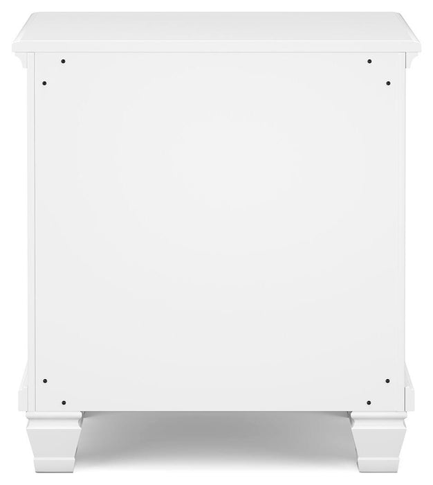 Fortman King Panel Storage Bed with Mirrored Dresser and Nightstand