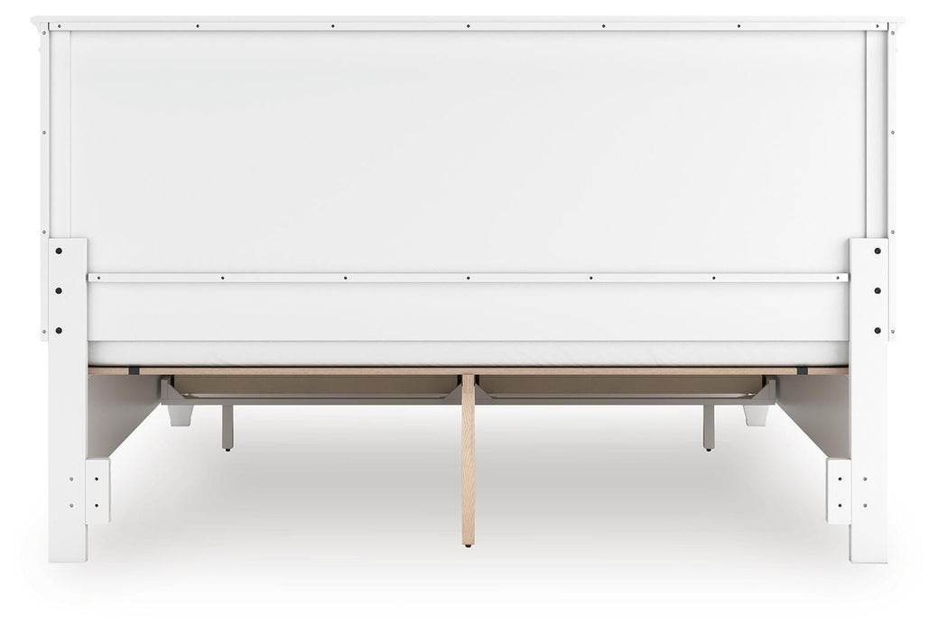 Fortman King Panel Storage Bed with Mirrored Dresser