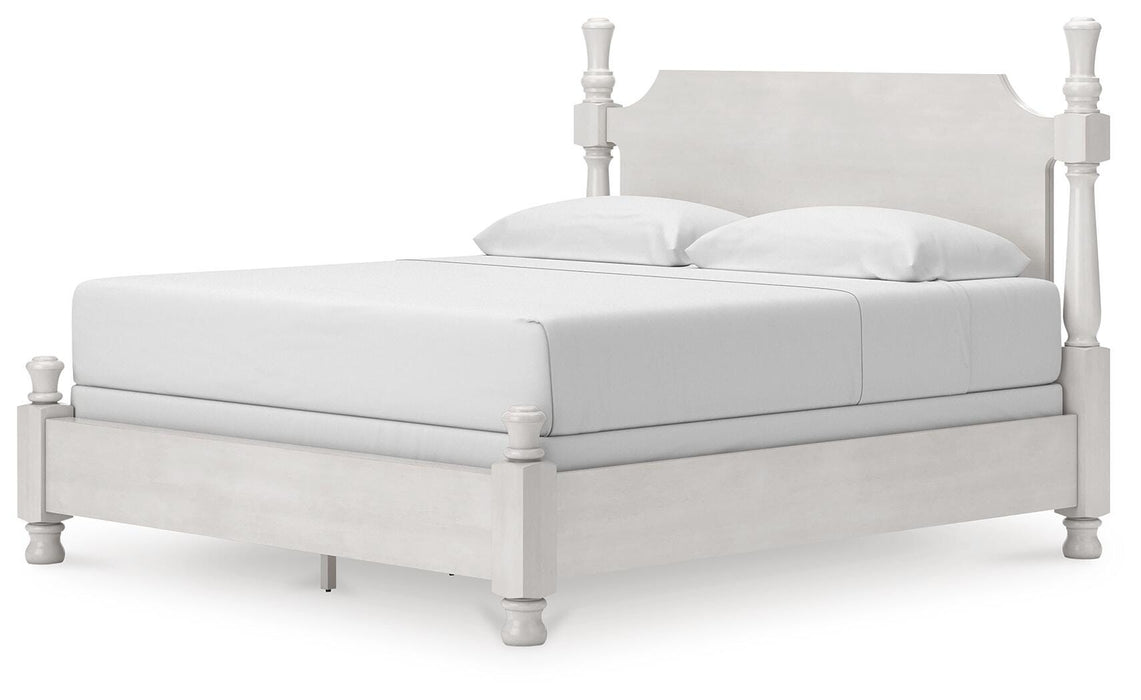 Rowlenstown King Poster Bed, Dresser and Mirror