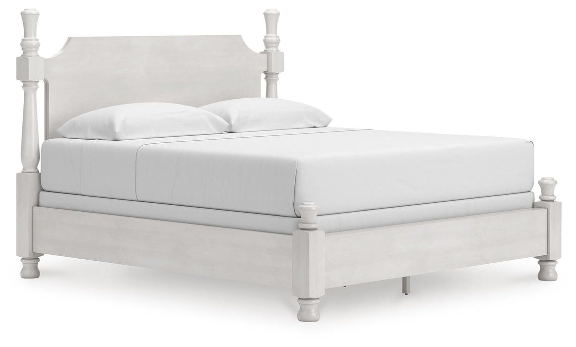 Rowlenstown King Poster Bed, Dresser, Mirror and Nightstand