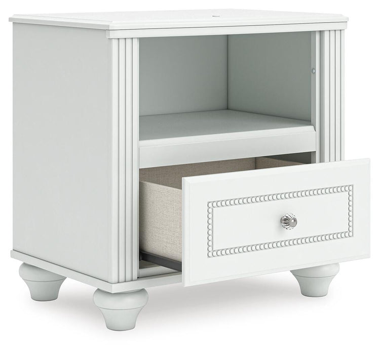 Kozlani Full Upholstered Panel Storage Bed, Dresser, Mirror and Nightstand