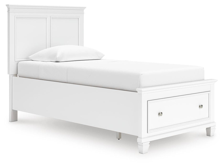 Fortman Twin Panel Storage Bed, Dresser, Mirror and Nightstand