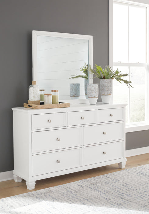 Fortman Twin Panel Storage Bed, Dresser, Mirror and Nightstand