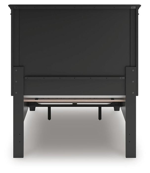 Lanolee Twin Panel Storage Bed, Dresser, Mirror and Nightstand