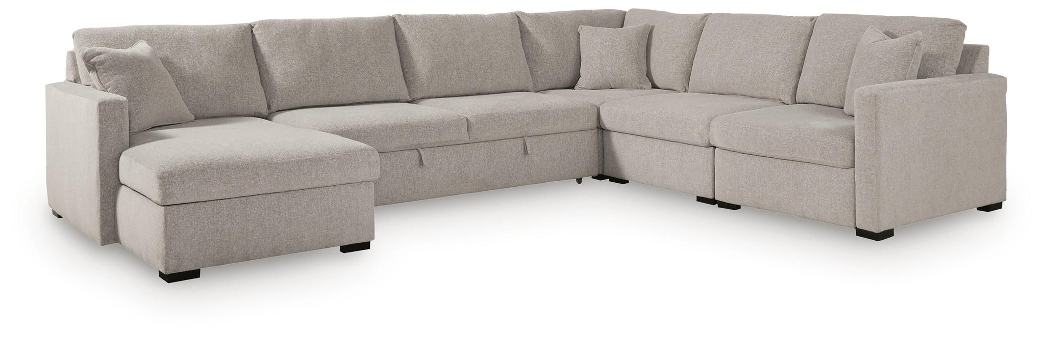 ModMax Luxe 5-Piece Sectional with Chaise and Pop Up Sleeper
