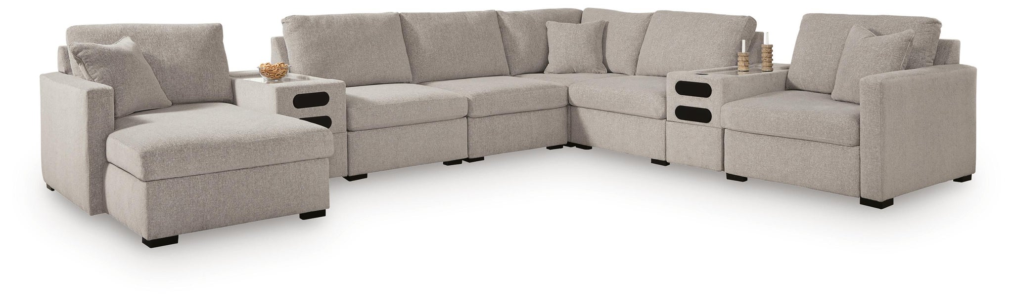ModMax Luxe 8-Piece Sectional with Chaise and Audio Consoles