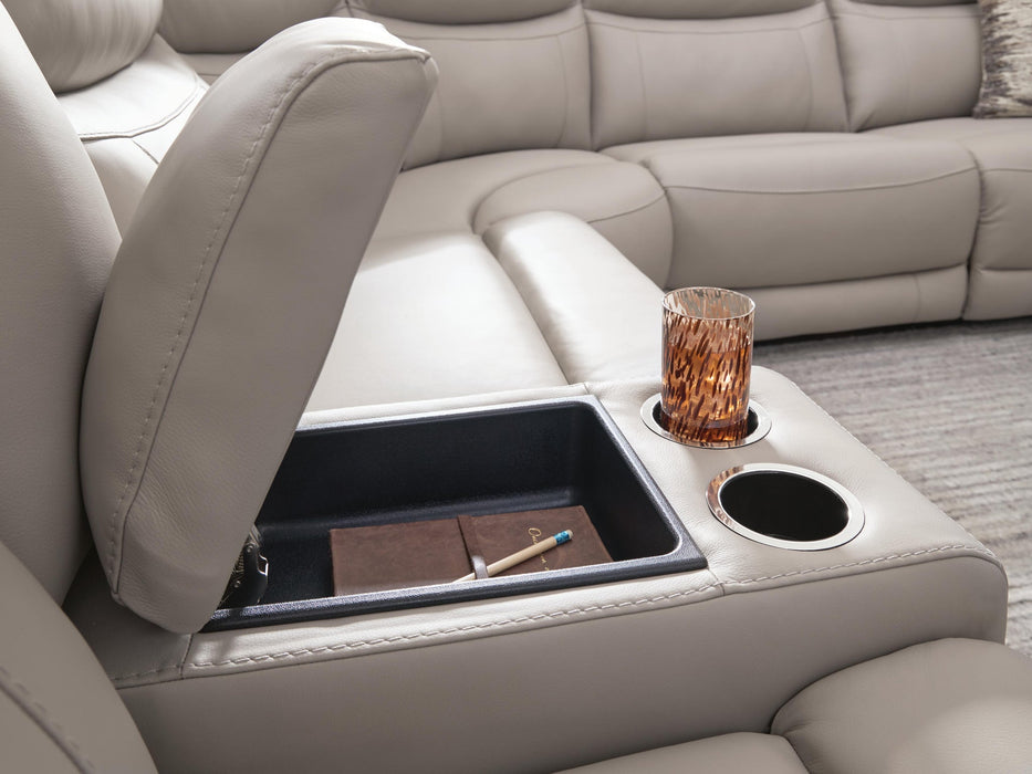 Gravier 6-Piece Power Reclining Sectional with Storage Console