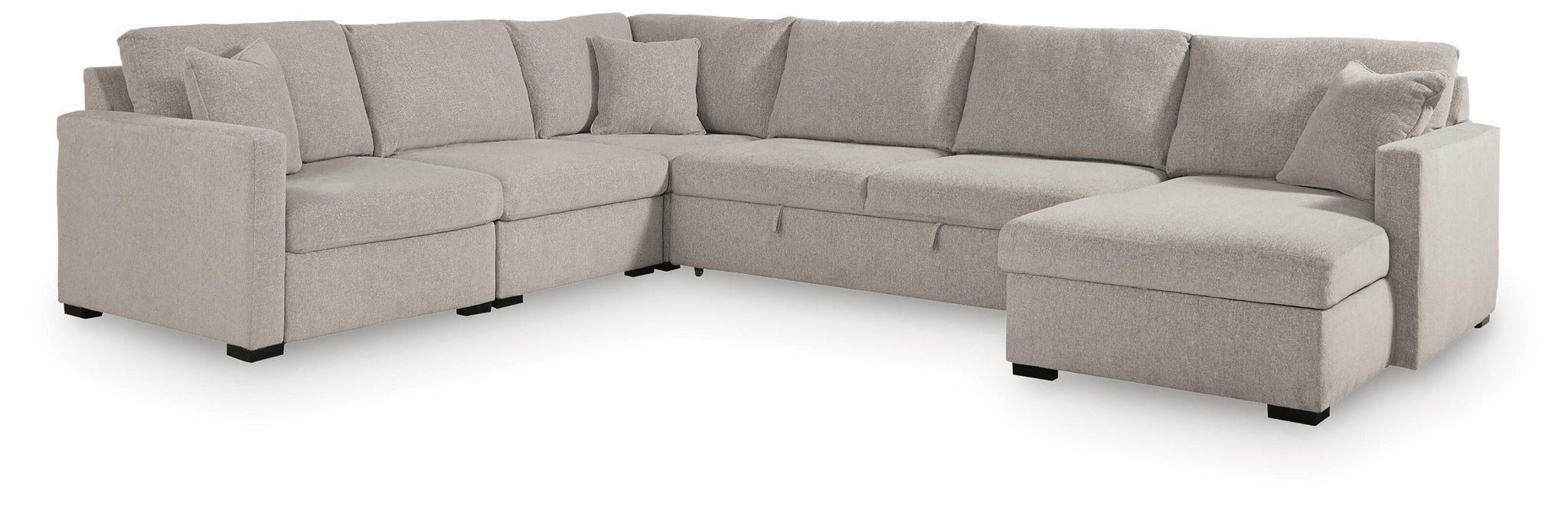 ModMax Luxe 5-Piece Sectional with Chaise and Pop Up Sleeper