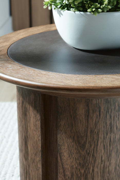 Dontayne Round End Table