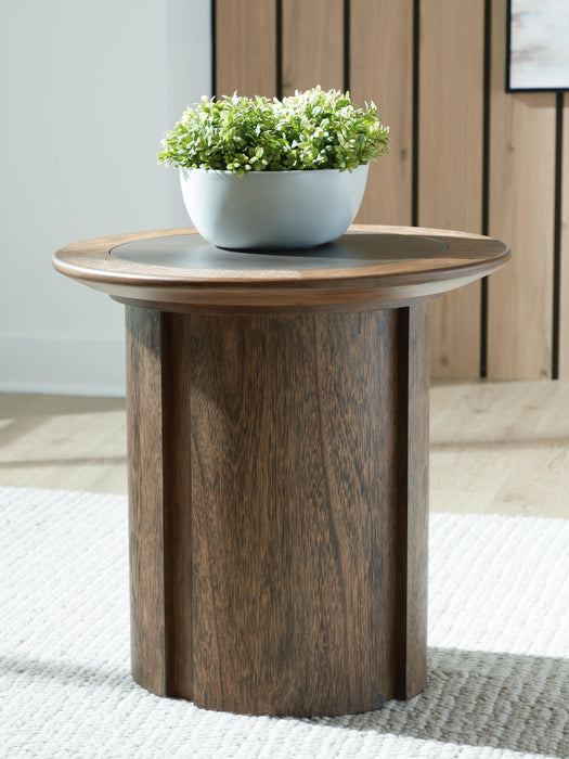 Dontayne Round End Table