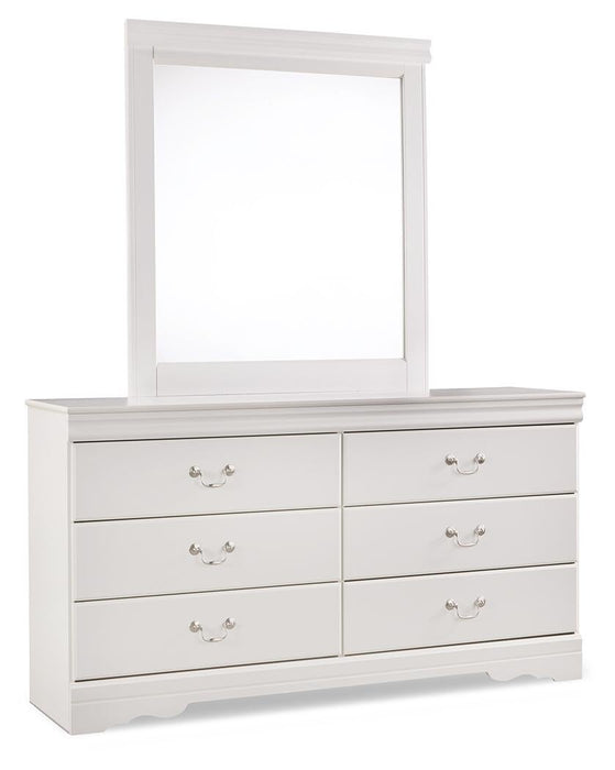 Anarasia Twin Sleigh Headboard, Dresser, Mirror, Chest and Nightstand