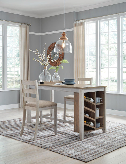 Skempton Counter Height Dining Table and 2 Barstools
