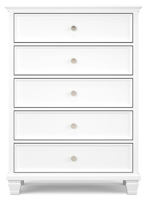 Fortman Twin Panel Bed with Mirrored Dresser, Chest and Nightstand