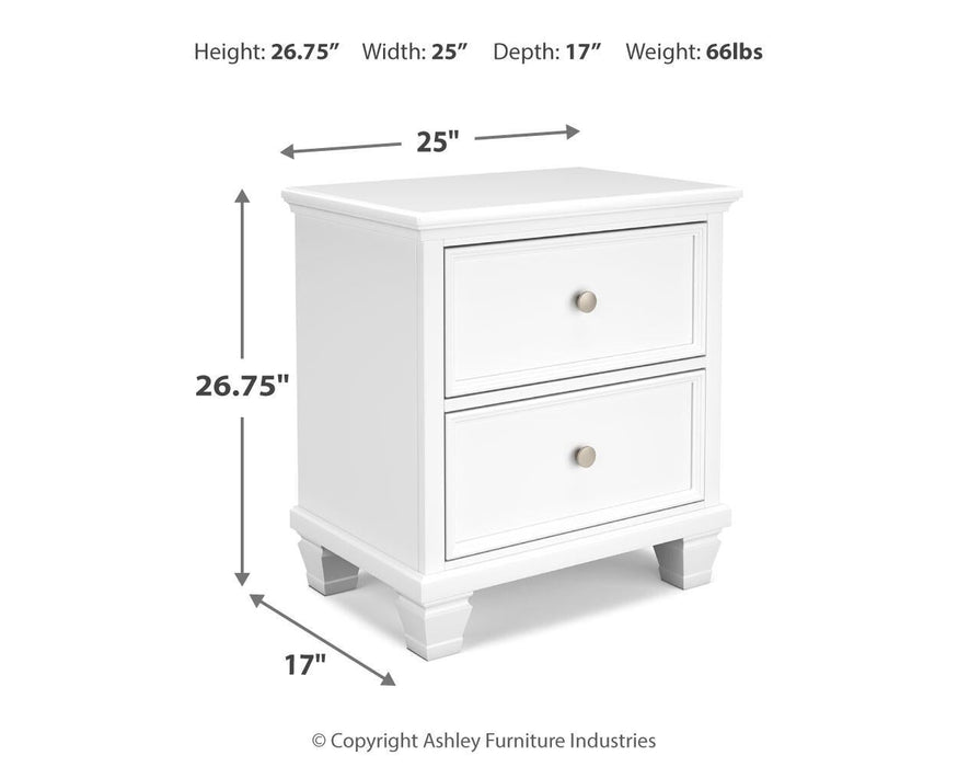 Fortman King Panel Bed with Mirrored Dresser, Chest and Nightstand