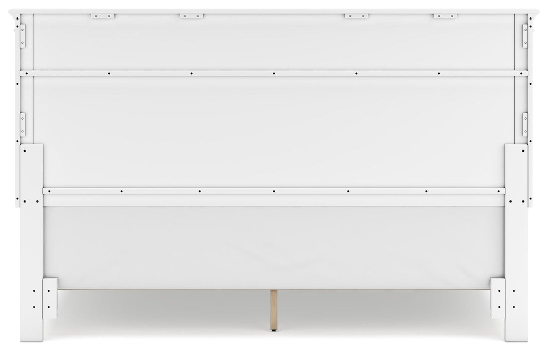 Fortman King Panel Bed with Mirrored Dresser