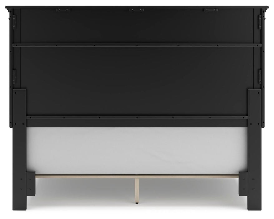 Lanolee Queen Panel Bed with Mirrored Dresser, Chest and Nightstand