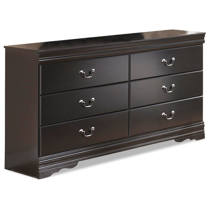 Huey Vineyard Queen Sleigh Bed with Mirrored Dresser and Nightstand