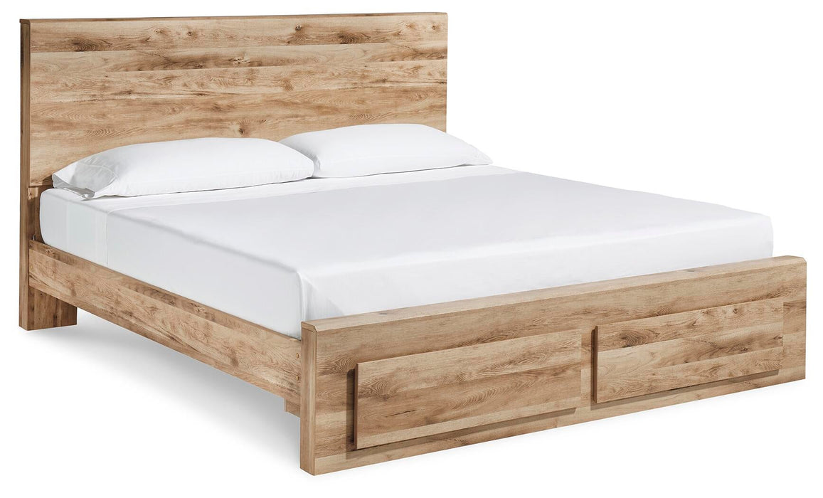 Hyanna King Panel Storage Bed, Dresser, Mirror, Chest and Nightstand