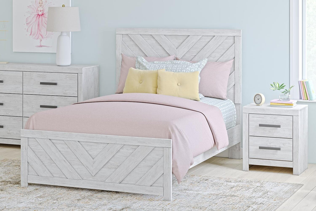 Cayboni Full Panel Bed, Dresser, Mirror, Chest and Nightstand