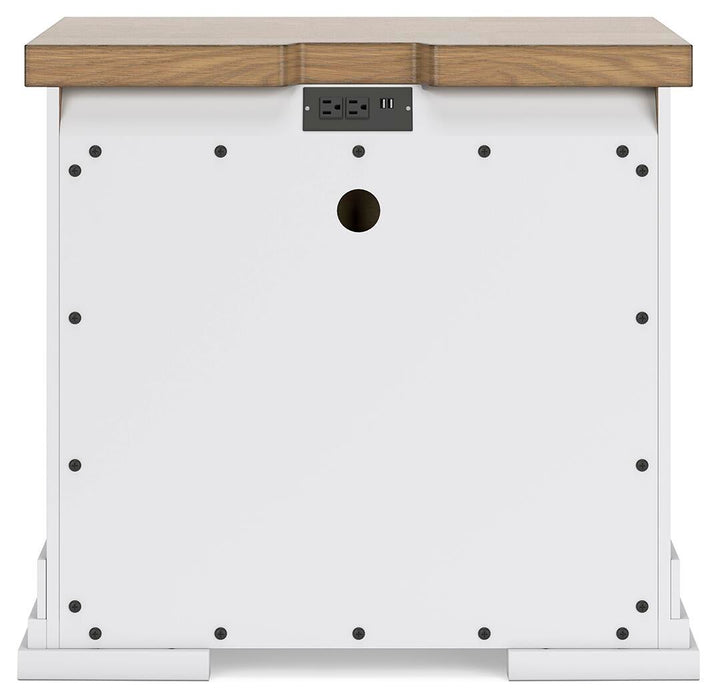 Ashbryn Queen Panel Storage Bed, Dresser, Mirror and Nightstand