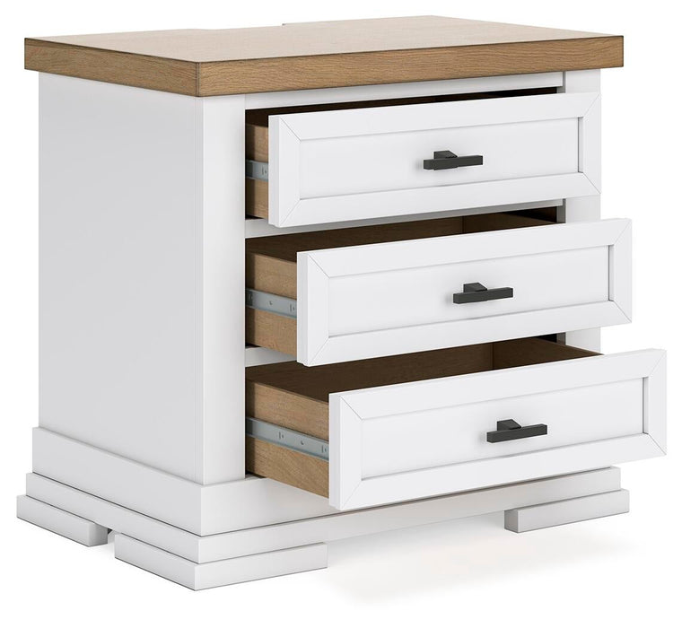 Ashbryn Queen Panel Storage Bed, Dresser, Mirror and Nightstand