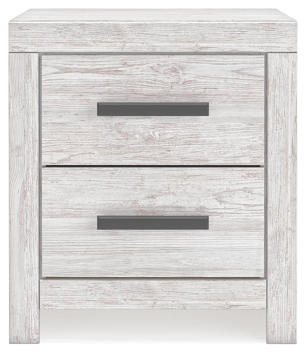 Cayboni Queen Panel Bed with Mirrored Dresser and Nightstand