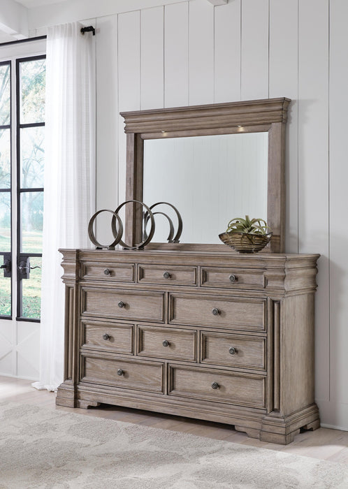 Blairhurst King Panel Bed, Dresser, Mirror, Chest and Nightstand