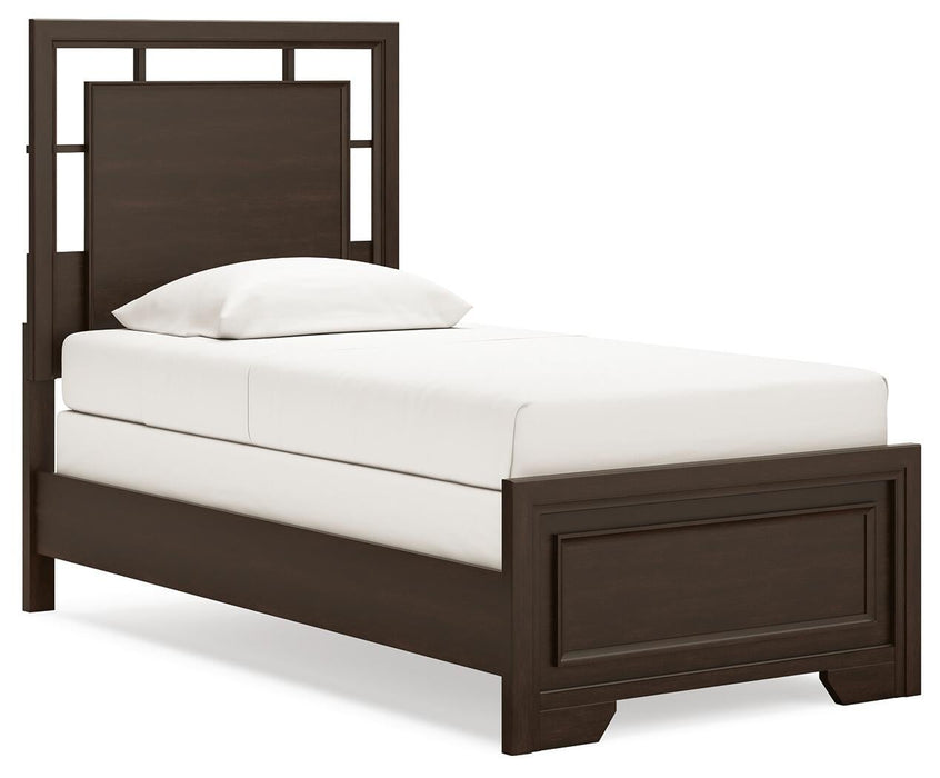 Covetown Twin Panel Bed, Dresser, Mirror, Chest and Nightstand