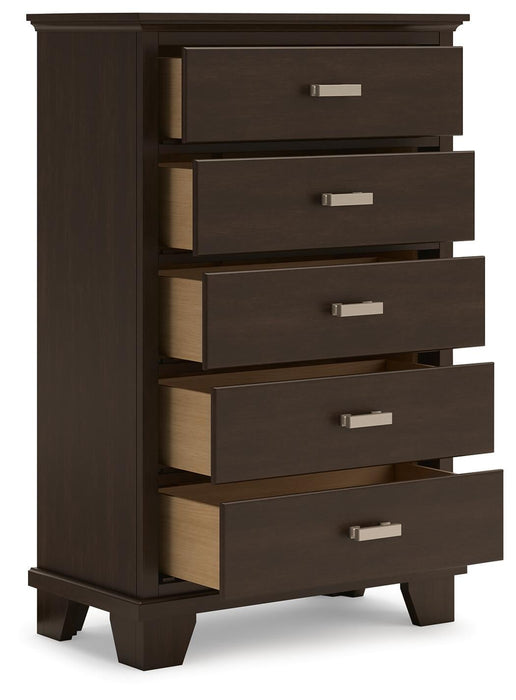 Covetown Full Panel Bed, Dresser, Mirror, Chest and Nightstand