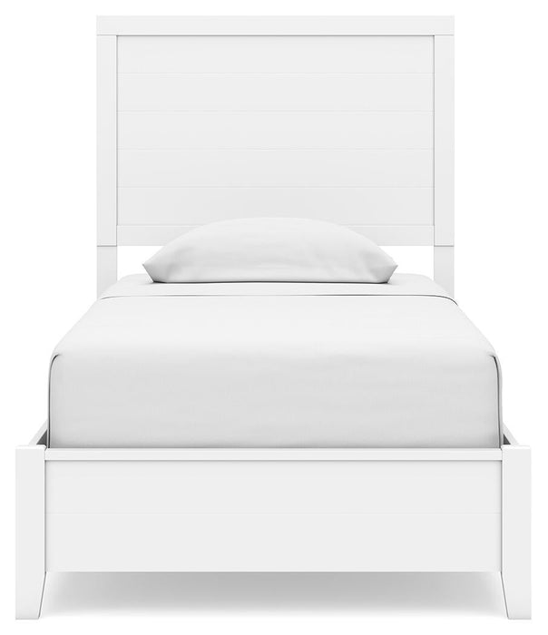 Binterglen Twin Panel Bed with Mirrored Dresser and Nightstand