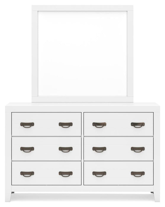 Binterglen Twin Panel Bed, Dresser, Mirror, Chest and Nightstand