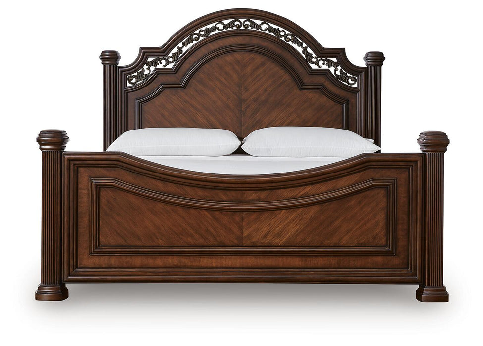 Lavinton King Poster Bed, Dresser, Mirror, Chest and Nightstand