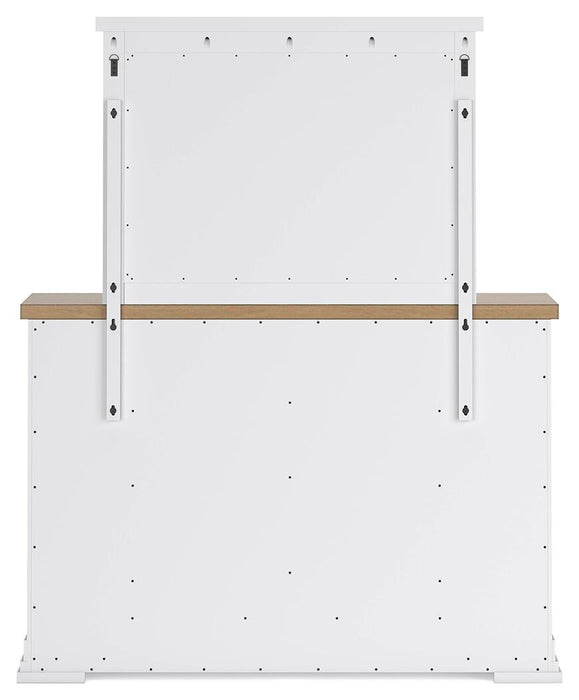 Ashbryn King Panel Storage Bed, Dresser, Mirror and Nightstand