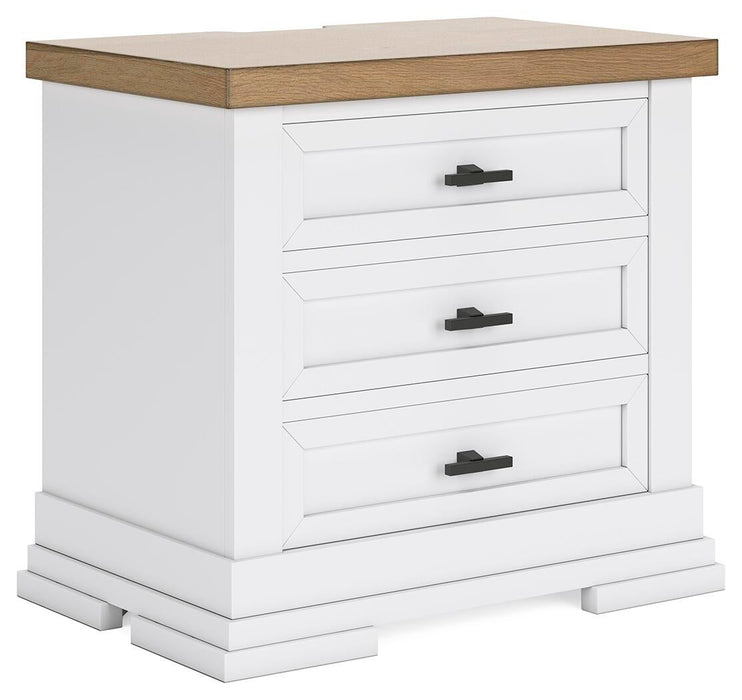 Ashbryn California King Panel Storage Bed, Dresser, Mirror and Nightstand