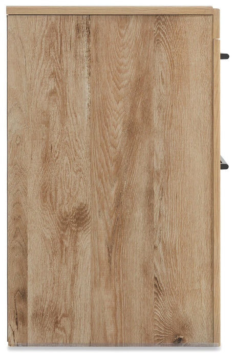 Hyanna Queen Panel Storage Bed with 1 Under Bed Storage Drawer, Dresser, Mirror, Chest and Nightstand