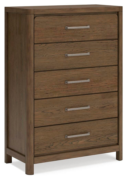 Cabalynn California King Upholstered Bed with Mirrored Dresser, Chest and Nightstand