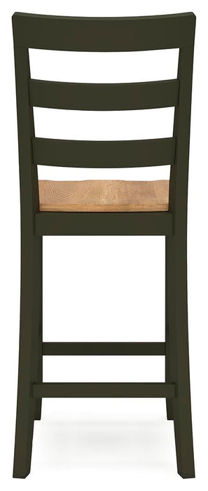 Gesthaven Counter Height Dining Table and 2 Barstools