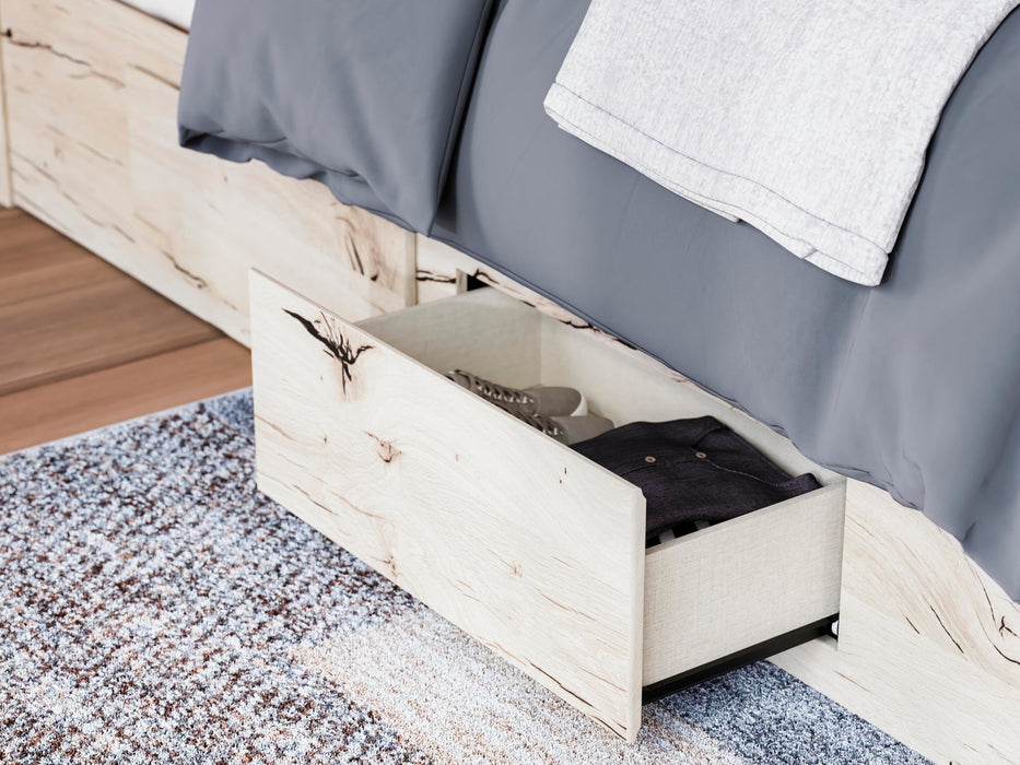 Lawroy Queen Panel Bed with Storage, Dresser and Mirror