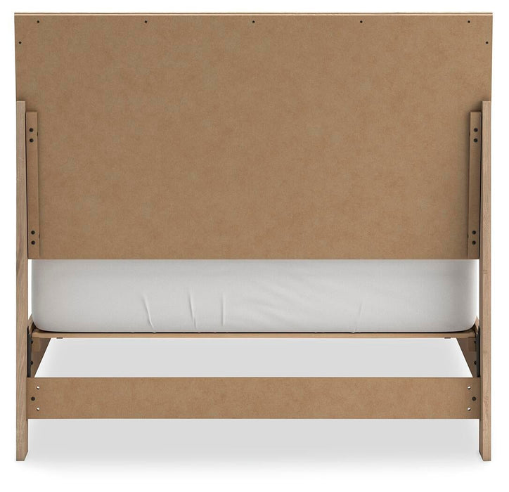 Cielden Full Panel Bed with Mirrored Dresser and Nightstand