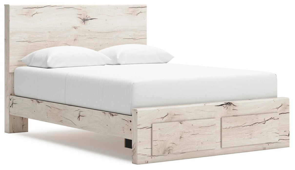 Lawroy Queen Panel Storage Bed, Dresser, Mirror, Chest and Nightstand