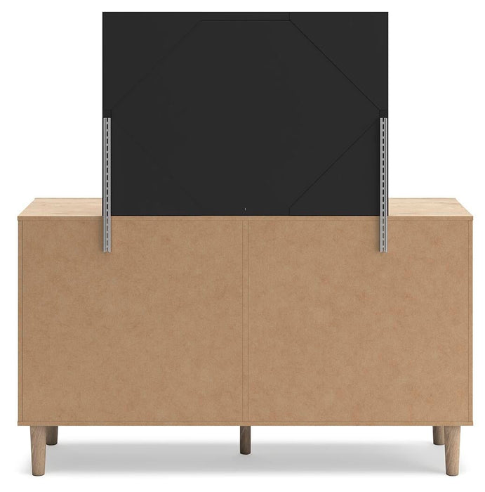 Cielden Full Panel Bed with Mirrored Dresser, Chest and Nightstand