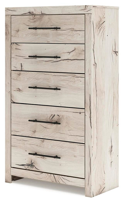 Lawroy Queen Panel Bed with Storage, Dresser, Mirror, Chest and Nightstand