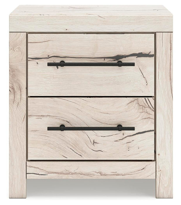 Lawroy King Panel Bed with Storage, Dresser, Mirror, Chest and Nightstand