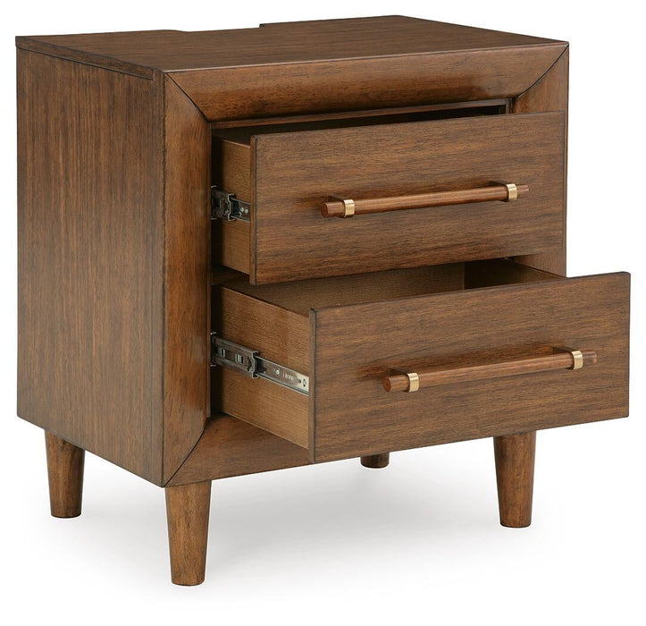 Lyncott California King Upholstered Bed, Dresser, Mirror, Chest and Nightstand