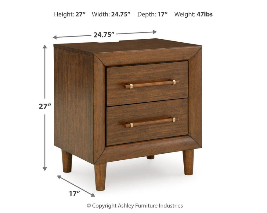 Lyncott California King Upholstered Bed, Dresser, Mirror, Chest and Nightstand