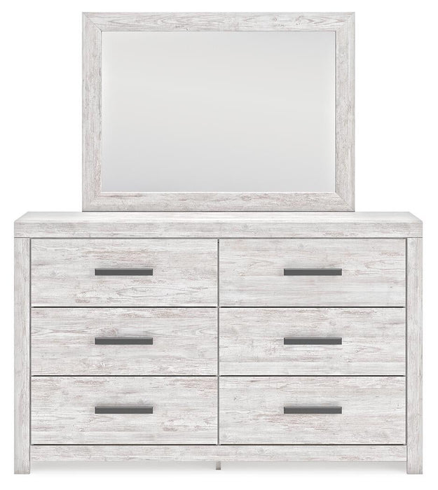 Cayboni King Panel Bed, Dresser, Mirror, Chest and Nightstand