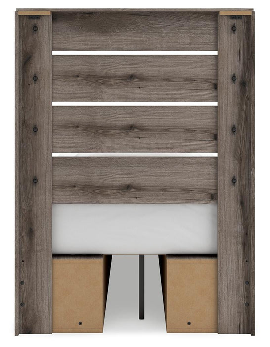 Urbanoore Twin Panel Bed with Storage, Dresser, Mirror and Nightstand